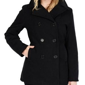 Croft & Barrow double breasted pea coat wool